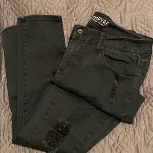 Empire Tessa Skinny Stretch Black Jeans, size 7